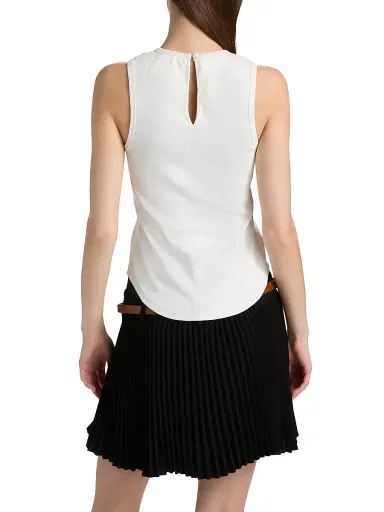 Cinq à Sept Women's Lizzie Crystal-Embellished Cotton-Blend Tank - White | Thumbnail 5 Cinq à Sept Women's Lizzie Crystal-Embellished Cotton-Blend Tank - White | Thumbnail 5