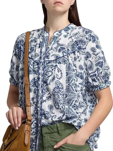 Johnny Was Women's Jaden Western Shirred Yoke Blouse - Jaden | Thumbnail 6 Johnny Was Women's Jaden Western Shirred Yoke Blouse - Jaden | Thumbnail 6