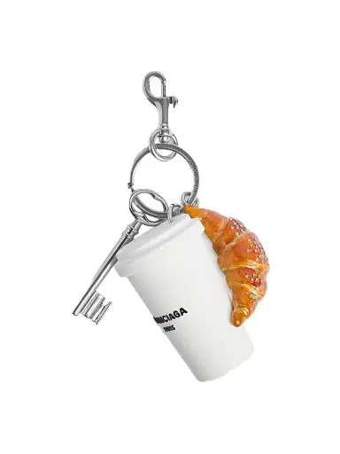Balenciaga Women's Coffee Cup Charm - White Orange | Thumbnail 1 Balenciaga Women's Coffee Cup Charm - White Orange | Thumbnail 1