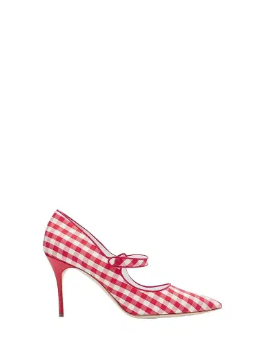 Manolo Blahnik Women's Camparinew 90MM Gingham Mary Jane Pumps | Thumbnail 1 Manolo Blahnik Women's Camparinew 90MM Gingham Mary Jane Pumps | Thumbnail 1