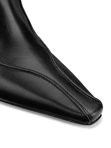Manolo Blahnik Women's Milleta Leather Ankle Boots - Black | Thumbnail 6 Manolo Blahnik Women's Milleta Leather Ankle Boots - Black | Thumbnail 6