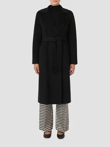 Max Mara Women's Wool Cashmere and Silk Coat - Black | Thumbnail 2 Max Mara Women's Wool Cashmere and Silk Coat - Black | Thumbnail 2
