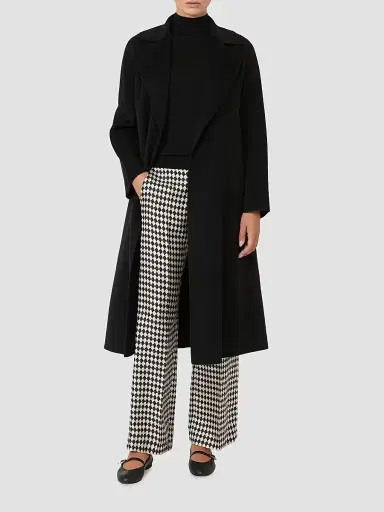 Max Mara Women's Wool Cashmere and Silk Coat - Black | Thumbnail 3 Max Mara Women's Wool Cashmere and Silk Coat - Black | Thumbnail 3