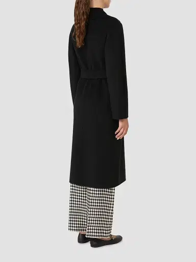 Max Mara Women's Wool Cashmere and Silk Coat - Black | Thumbnail 4 Max Mara Women's Wool Cashmere and Silk Coat - Black | Thumbnail 4
