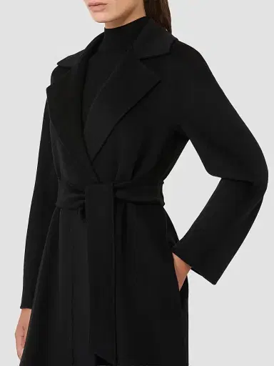 Max Mara Women's Wool Cashmere and Silk Coat - Black | Thumbnail 5 Max Mara Women's Wool Cashmere and Silk Coat - Black | Thumbnail 5