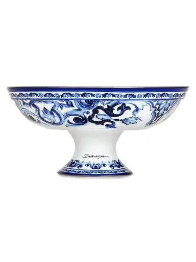 Dolce & Gabbana Blu Mediterraneo Footed Fruit Bowl | Thumbnail 2 Dolce & Gabbana Blu Mediterraneo Footed Fruit Bowl | Thumbnail 2
