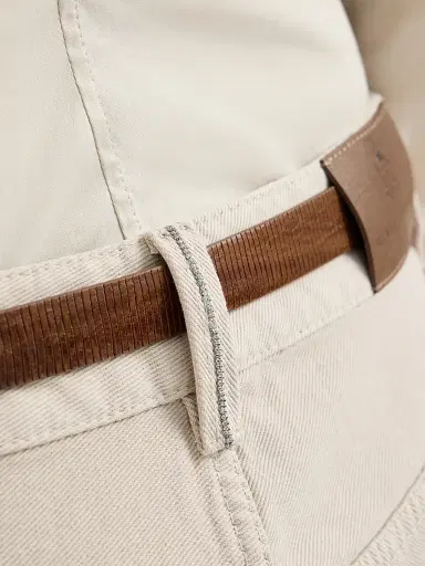 Brunello Cucinelli Women's Dyed Denim Contemporary Loose Trousers - Sand | Thumbnail 5 Brunello Cucinelli Women's Dyed Denim Contemporary Loose Trousers - Sand | Thumbnail 5