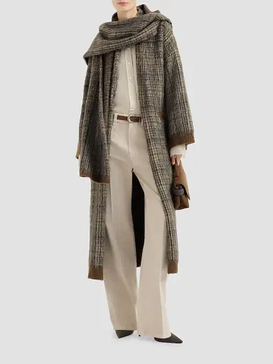 Brunello Cucinelli Women's Dyed Denim Contemporary Loose Trousers - Sand | Thumbnail 6 Brunello Cucinelli Women's Dyed Denim Contemporary Loose Trousers - Sand | Thumbnail 6
