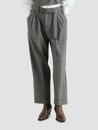Brunello Cucinelli Women's Tropical Luxury Wool Baggy Sartorial Trousers | Thumbnail 5 Brunello Cucinelli Women's Tropical Luxury Wool Baggy Sartorial Trousers | Thumbnail 5