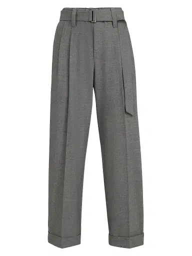 Brunello Cucinelli Women's Tropical Luxury Wool Baggy Sartorial Trousers | Thumbnail 1 Brunello Cucinelli Women's Tropical Luxury Wool Baggy Sartorial Trousers | Thumbnail 1