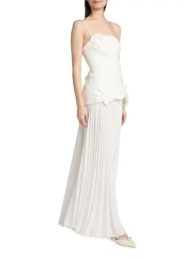 Acler Women's Forever Young Avision Floral Appliqué Pleated Maxi Dress - | Thumbnail 2 Acler Women's Forever Young Avision Floral Appliqué Pleated Maxi Dress - | Thumbnail 2
