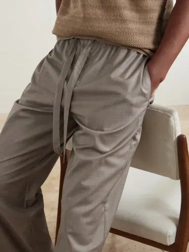 Frescobol Carioca Luan Straight-Leg Wool Drawstring Trousers - Men | Thumbnail 5 Frescobol Carioca Luan Straight-Leg Wool Drawstring Trousers - Men | Thumbnail 5