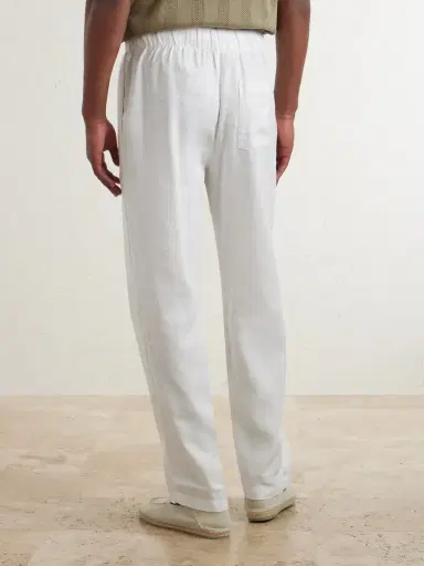Frescobol Carioca Luan Straight-Leg Linen and Cotton-Blend Drawstring Trousers - Men | Thumbnail 4 Frescobol Carioca Luan Straight-Leg Linen and Cotton-Blend Drawstring Trousers - Men | Thumbnail 4