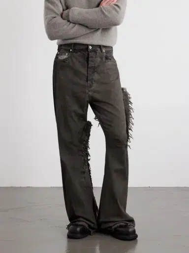 Rick Owens Bolan Frayed Baggy Bootcut Jeans - Men | Thumbnail 3 Rick Owens Bolan Frayed Baggy Bootcut Jeans - Men | Thumbnail 3