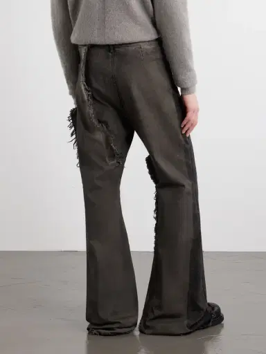 Rick Owens Bolan Frayed Baggy Bootcut Jeans - Men | Thumbnail 4 Rick Owens Bolan Frayed Baggy Bootcut Jeans - Men | Thumbnail 4