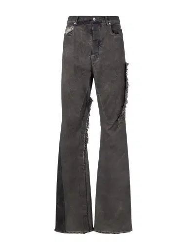 Rick Owens Bolan Frayed Baggy Bootcut Jeans - Men | Thumbnail 1 Rick Owens Bolan Frayed Baggy Bootcut Jeans - Men | Thumbnail 1