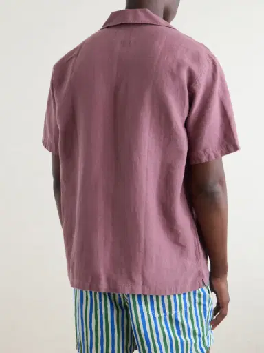 Drake's Camp-Collar Linen Shirt - Men | Thumbnail 4 Drake's Camp-Collar Linen Shirt - Men | Thumbnail 4