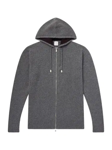 ELEVENTY Ribbed Cashmere Zip-Up Hoodie - Men | Thumbnail 1 ELEVENTY Ribbed Cashmere Zip-Up Hoodie - Men | Thumbnail 1