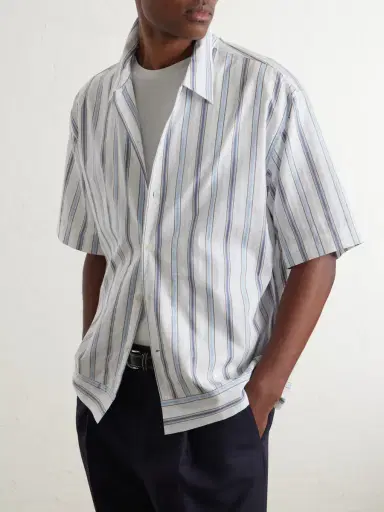 NN07 Striped Cotton-Poplin Shirt - Men | Thumbnail 5 NN07 Striped Cotton-Poplin Shirt - Men | Thumbnail 5
