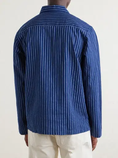 Drake's Striped Cotton Polo Shirt - Men | Thumbnail 4 Drake's Striped Cotton Polo Shirt - Men | Thumbnail 4