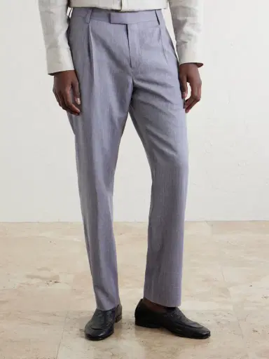 MR P. Straight-Leg Pleated Wool, Silk and Linen-Blend Suit Trousers - Men | Thumbnail 3 MR P. Straight-Leg Pleated Wool, Silk and Linen-Blend Suit Trousers - Men | Thumbnail 3