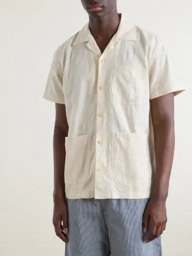 Drake's Camp-Collar Linen Shirt - Men | Thumbnail 3 Drake's Camp-Collar Linen Shirt - Men | Thumbnail 3