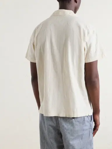Drake's Camp-Collar Linen Shirt - Men | Thumbnail 4 Drake's Camp-Collar Linen Shirt - Men | Thumbnail 4