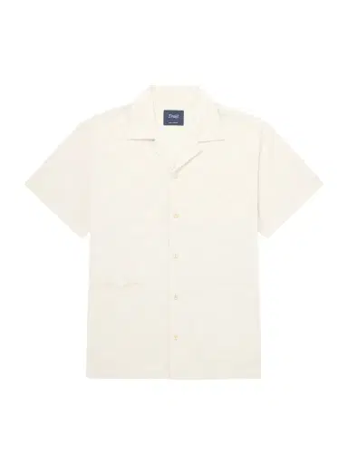 Drake's Camp-Collar Linen Shirt - Men | Thumbnail 1 Drake's Camp-Collar Linen Shirt - Men | Thumbnail 1