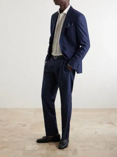 MR P. Slim-Fit Pleated Wool and Silk-Blend Dupioni Suit Trousers - Men | Thumbnail 2 MR P. Slim-Fit Pleated Wool and Silk-Blend Dupioni Suit Trousers - Men | Thumbnail 2