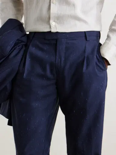 MR P. Slim-Fit Pleated Wool and Silk-Blend Dupioni Suit Trousers - Men | Thumbnail 5 MR P. Slim-Fit Pleated Wool and Silk-Blend Dupioni Suit Trousers - Men | Thumbnail 5