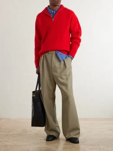 Jil Sander Ribbed Wool Zip-Up Sweater - Men | Thumbnail 2 Jil Sander Ribbed Wool Zip-Up Sweater - Men | Thumbnail 2