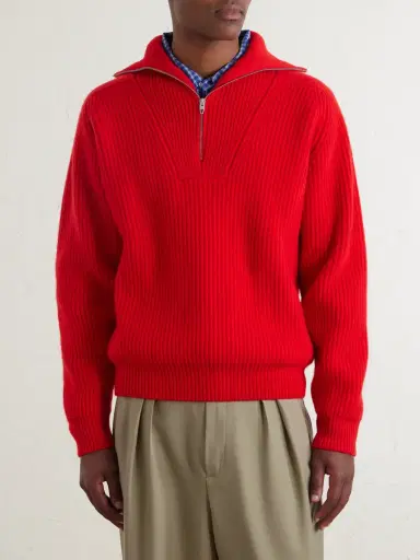Jil Sander Ribbed Wool Zip-Up Sweater - Men | Thumbnail 3 Jil Sander Ribbed Wool Zip-Up Sweater - Men | Thumbnail 3