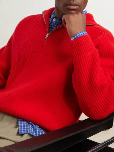 Jil Sander Ribbed Wool Zip-Up Sweater - Men | Thumbnail 5 Jil Sander Ribbed Wool Zip-Up Sweater - Men | Thumbnail 5