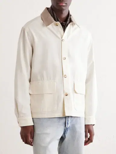 Frame Suede-Trimmed Cotton-Blend Jacket - Men | Thumbnail 3 Frame Suede-Trimmed Cotton-Blend Jacket - Men | Thumbnail 3