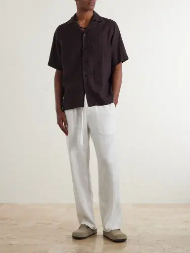 Frescobol Carioca Angelo Camp-Collar Linen Shirt - Men | Thumbnail 2 Frescobol Carioca Angelo Camp-Collar Linen Shirt - Men | Thumbnail 2