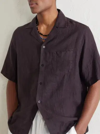 Frescobol Carioca Angelo Camp-Collar Linen Shirt - Men | Thumbnail 5 Frescobol Carioca Angelo Camp-Collar Linen Shirt - Men | Thumbnail 5