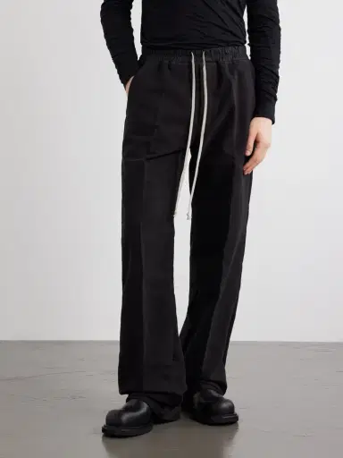 Rick Owens Dietrich Straight-Leg Cotton-Twill Drawstring Trousers - Men | Thumbnail 3 Rick Owens Dietrich Straight-Leg Cotton-Twill Drawstring Trousers - Men | Thumbnail 3