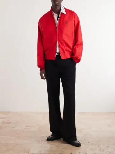 Versace Logo-Embroidered Cotton Blouson Jacket - Men | Thumbnail 2 Versace Logo-Embroidered Cotton Blouson Jacket - Men | Thumbnail 2