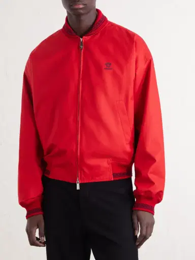 Versace Logo-Embroidered Cotton Blouson Jacket - Men | Thumbnail 3 Versace Logo-Embroidered Cotton Blouson Jacket - Men | Thumbnail 3
