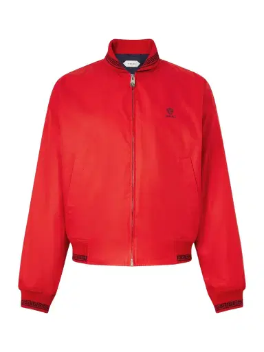 Versace Logo-Embroidered Cotton Blouson Jacket - Men | Thumbnail 1 Versace Logo-Embroidered Cotton Blouson Jacket - Men | Thumbnail 1