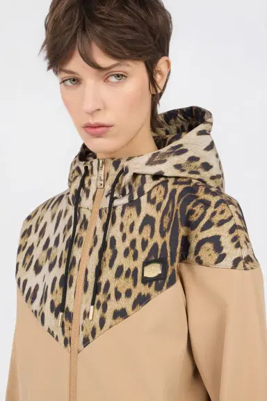 Roberto Cavalli Hooded Bomber Jacket in Leopard Print | Thumbnail 4 Roberto Cavalli Hooded Bomber Jacket in Leopard Print | Thumbnail 4