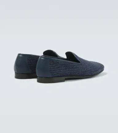 Manolo Blahnik Mario leather-trimmed raffia loafers | Thumbnail 5 Manolo Blahnik Mario leather-trimmed raffia loafers | Thumbnail 5