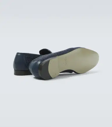 Manolo Blahnik Mario leather-trimmed raffia loafers | Thumbnail 6 Manolo Blahnik Mario leather-trimmed raffia loafers | Thumbnail 6