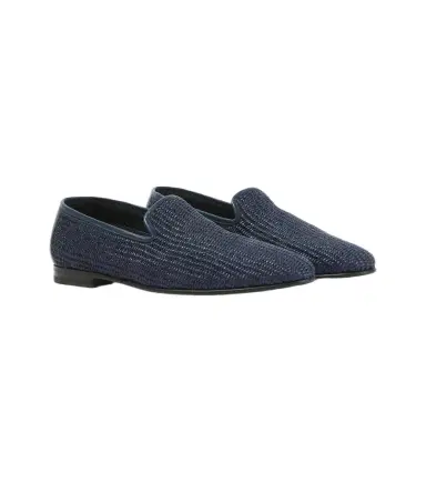 Manolo Blahnik Mario leather-trimmed raffia loafers | Thumbnail 1 Manolo Blahnik Mario leather-trimmed raffia loafers | Thumbnail 1