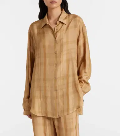 The Frankie Shop Peri checked twill shirt | Thumbnail 3 The Frankie Shop Peri checked twill shirt | Thumbnail 3