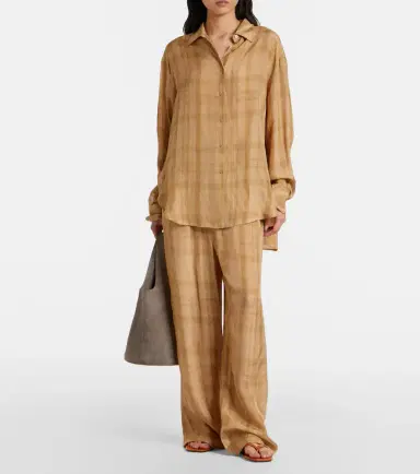 The Frankie Shop Peri checked twill shirt | Thumbnail 4 The Frankie Shop Peri checked twill shirt | Thumbnail 4