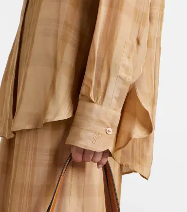 The Frankie Shop Peri checked twill shirt | Thumbnail 6 The Frankie Shop Peri checked twill shirt | Thumbnail 6