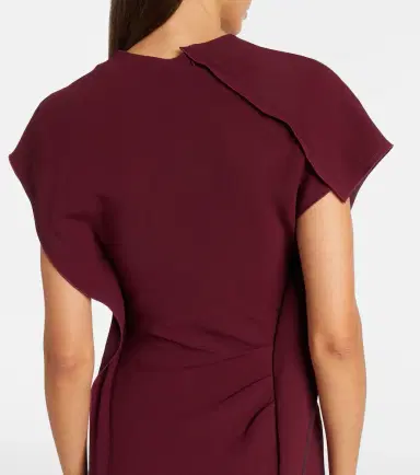 Victoria Beckham Victoria draped cady midi dress | Thumbnail 4 Victoria Beckham Victoria draped cady midi dress | Thumbnail 4