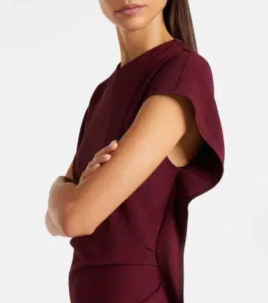 Victoria Beckham Victoria draped cady midi dress | Thumbnail 5 Victoria Beckham Victoria draped cady midi dress | Thumbnail 5