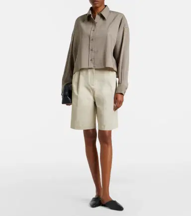 The Frankie Shop Marfa pleated cotton Bermuda shorts | Thumbnail 5 The Frankie Shop Marfa pleated cotton Bermuda shorts | Thumbnail 5